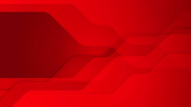 Abstract red vector background with stripes dots circles waves