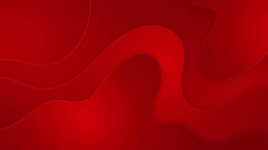 Abstract red vector background with stripes dots circles waves