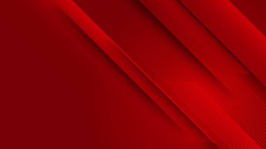 Abstract red vector background with stripes dots circles waves