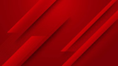 Abstract red vector background with stripes dots circles waves