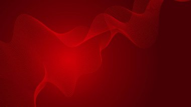 Abstract red vector background with stripes dots circles waves