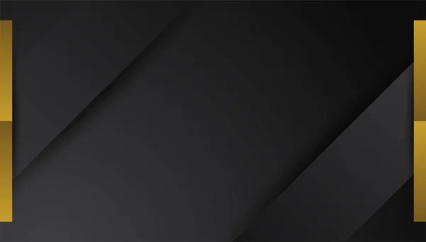 Luxe Fond Noir Élégante Bannière Présentation Entreprise Illustration Vectorielle — Image vectorielle