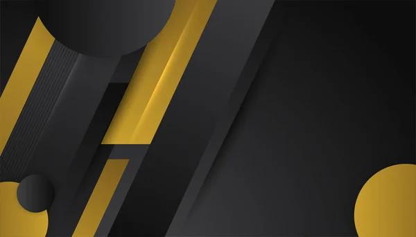 Luxus Schwarzes Gold Hintergrund Elegantes Banner Zur Präsentation Von Unternehmen — Stockvektor