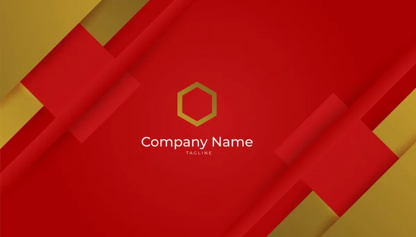 Luxury Dark Red Gold Background Elegant Business Presentation Banner Vector — Vetor de Stock