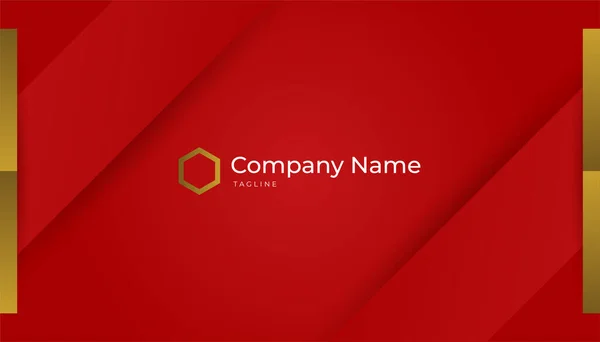 Luxury Dark Red Gold Background Elegant Business Presentation Banner Vector — 스톡 벡터