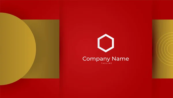 Luxury Dark Red Gold Background Elegant Business Presentation Banner Vector — 스톡 벡터
