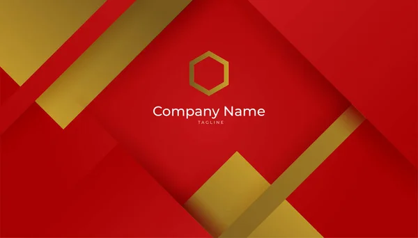 Luxury Dark Red Gold Background Elegant Business Presentation Banner Vector — Vetor de Stock