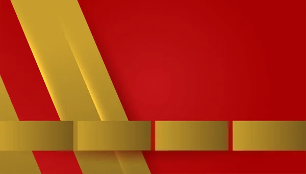 Абстрактный Красный Золотой Фон — стоковый вектор
