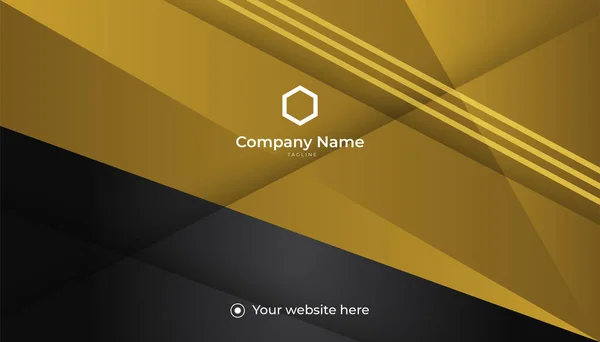 Fundo Ouro Preto Luxo Banner Apresentação Negócios Elegante Ilustração Vetorial — Vetor de Stock