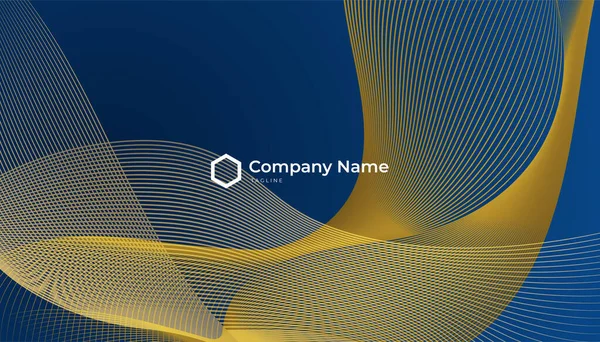 Luxury Dark Blue Gold Background Elegant Business Presentation Banner Vector — Stockvector