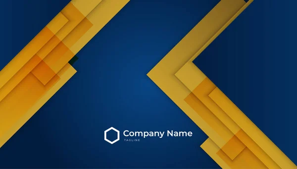 Luxury Dark Blue Gold Background Elegant Business Presentation Banner Vector — Vetor de Stock