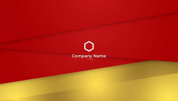 Luxury Dark Red Gold Background Elegant Business Presentation Banner Vector — Stock vektor