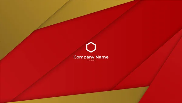 Luxury Dark Red Gold Background Elegant Business Presentation Banner Vector — Stockvektor