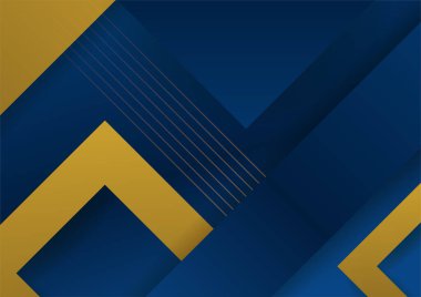 Abstract blue and gold presentation background design