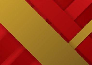 Abstract red and gold presentation design background