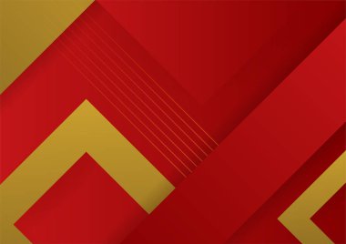 Abstract red and gold presentation design background