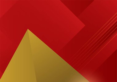 Abstract red and gold presentation design background