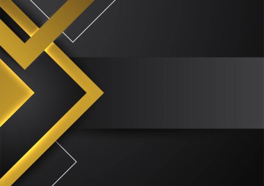 Abstract luxury gradient black and gold presentation design background