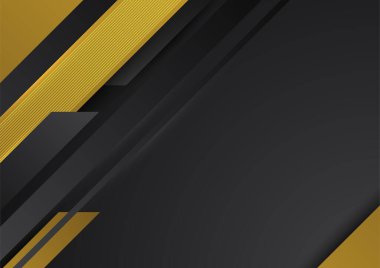Abstract luxury gradient black and gold presentation design background