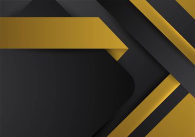 Abstract luxury gradient black and gold presentation design background
