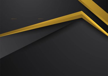 Abstract luxury gradient black and gold presentation design background