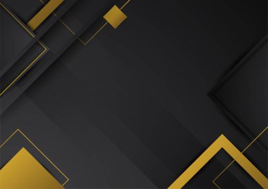 Abstract luxury gradient black and gold presentation design background