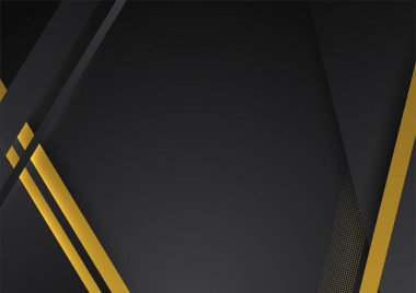 Abstract luxury gradient black and gold presentation design background