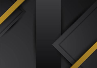 Abstract luxury gradient black and gold presentation design background