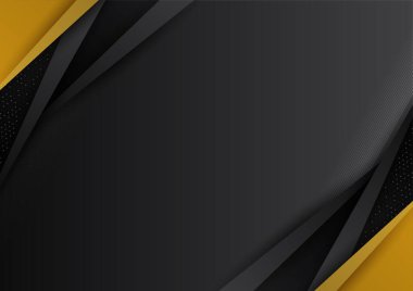 Abstract luxury gradient black and gold presentation design background