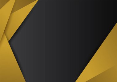 Abstract luxury gradient black and gold presentation design background