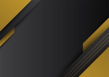 Abstract luxury gradient black and gold presentation design background
