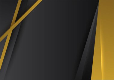 Abstract luxury gradient black and gold presentation design background