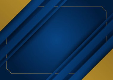 Abstract blue and gold presentation background design