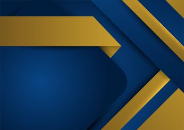 Abstract blue and gold presentation background design
