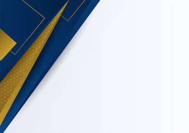 Abstract blue and gold presentation background design