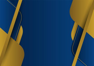 Abstract blue and gold presentation background design
