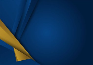 Abstract blue and gold presentation background design