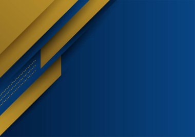 Abstract blue and gold presentation background design