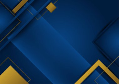 Abstract blue and gold presentation background design