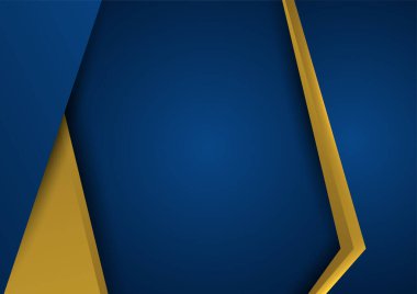 Abstract blue and gold presentation background design