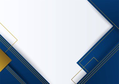 Abstract blue and gold presentation background design