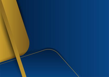 Abstract blue and gold presentation background design