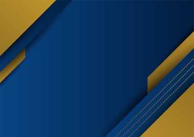 Abstract blue and gold presentation background design