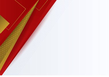 Abstract red and gold presentation design background