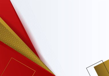 Abstract red and gold presentation design background