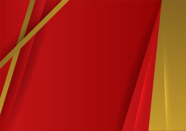 Abstract red and gold presentation design background