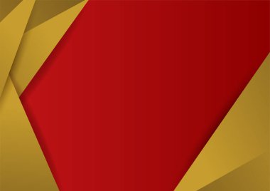 Abstract red and gold presentation design background