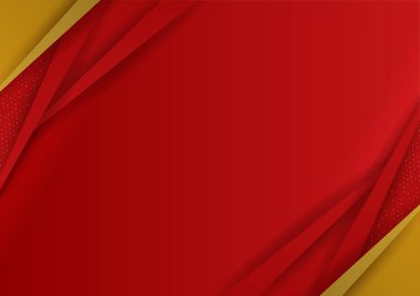Abstract red and gold presentation design background