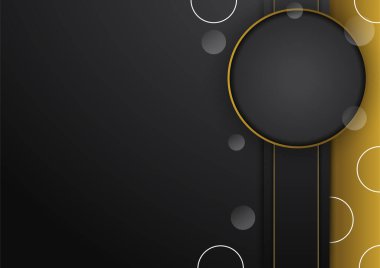Abstract luxury gradient black and gold presentation design background