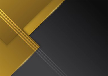 Abstract luxury gradient black and gold presentation design background